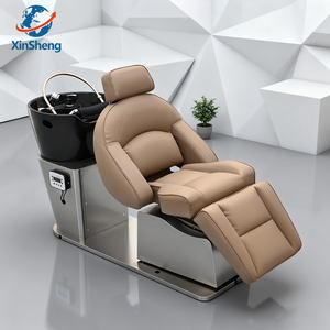 Cadeira de Lavagem de Cabelo Moderna Estilo Spa Japonês com Elevação Elétrica e Cuba de Cerâmica para Salão, Cadeira-Cama para Massagem e Lavagem de Cabelo - Product Image 4