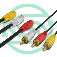 Cable de Audio/Video RCA M/Mx3 de Cobre Desnudo de 1.5m, Chapado en Oro, 3RCA 3RCA, Revestimiento de PVC, Venta Directa de Fábrica Senye, en Stock, Venta al Por Mayor
