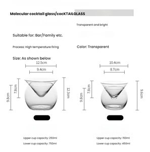 Grosir desain modis jernih 1 potong gelas <span class=keywords><strong>Martini</strong></span> 5.75 oz cangkir kapasitas minimalis gaya LFGB penggunaan pesta koktail bersertifikat - Product Image 2
