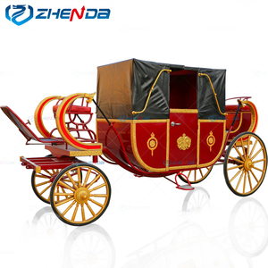 Carruajes de Caballos Estilo Boda para Recorridos Turísticos en Parques, Vehículo de Ruedas Tirado por Caballos, Carro Retro en Venta - Product Image 5
