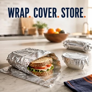 Papier d'emballage en aluminium imperméable et résistant à la graisse en forme de nid d'abeille, papier imprimé pour hamburgers, feuilles de papier d'aluminium isolantes pour hamburgers - Product Image 2