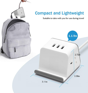 GCC tiêu chuẩn 2-cách Surge Protector Cube mở rộng Chì Anh phích cắm điện ổ cắm Hội Đồng Quản trị với 3 cổng USB - Product Image 6