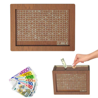 Tirelire en bois artisanale avec compteur numérique, pot d'épargne pour enfants et adultes, décoration d'intérieur, cadeau pour Noël et Thanksgiving