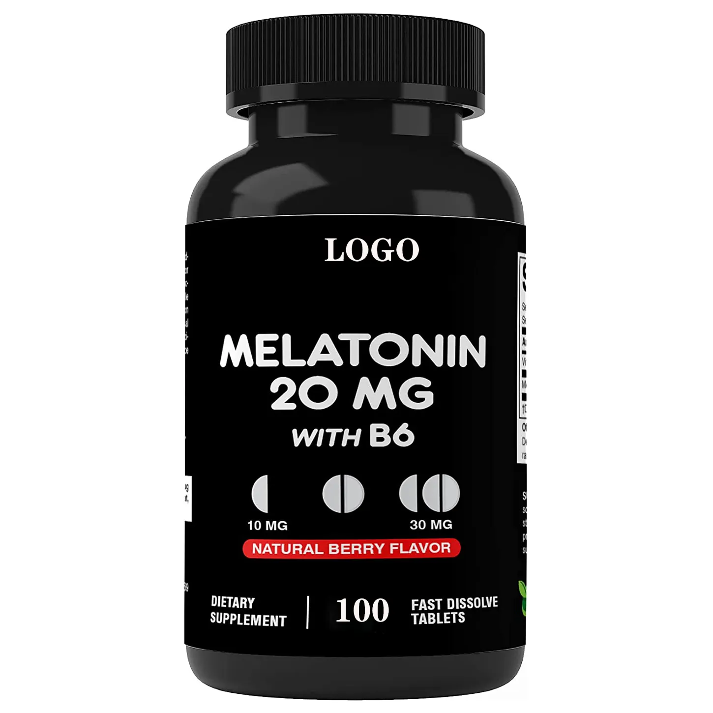 OEM/ODM 5 10 12 15 20 30mg Melatonin Pills 100 Fast Dissolve Tablets for Sleep Aid Natural Production of Melatonin in the Body