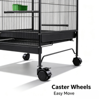 Vente Flash Grande Cage Carrée en Plastique pour Perroquets et Canaris, Motif à Pois, Plateau en Plastique, Fermeture Coulissante Horizontale, Volière Extérieure pour Oiseaux