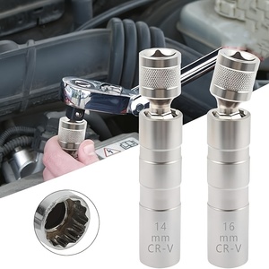 14mm&amp;16mm Spark Plug Socket Set Wall Magnetic Spark Plug Socket <strong>Removal</strong> <strong>Tool</strong> 3/8-Inch Drive 12 <strong>Point</strong> Swivel Socket <strong>Removal</strong> <strong>Tool</strong> - Product Image 1