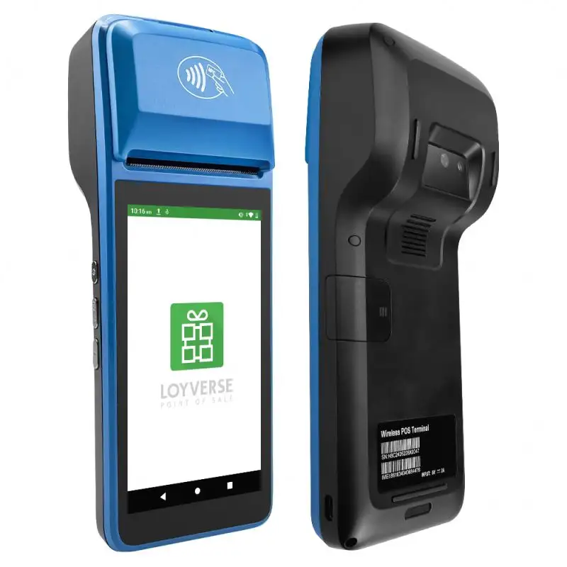 Máquina de cajero H8C Android 11 4G, máquina de Pos con Panel de pantalla táctil, PC, Android Bus, impresora de recibos, sistemas Pos