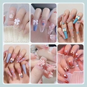 12 Grilles d'accessoires mixtes pour nail art : nœuds, résine, DIY, cœurs, perles, étoiles – Matériaux polyvalents pour ongles, modèle à poser - Product Image 4