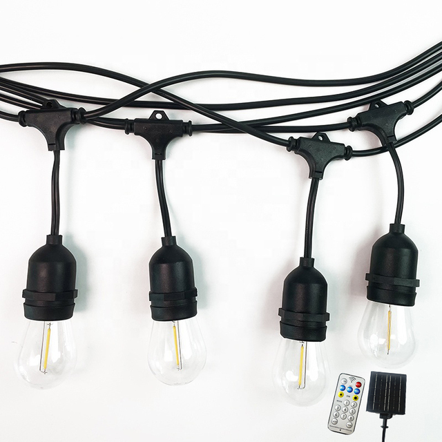 Waterproof IP65 Solar LED 10m Garden String Lights S14 for Outdoor Lighting Decoration