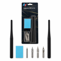 Ensemble de stylos de calligraphie HY Artist Comic, pointes en métal avec embouts en acier inoxydable et porte-stylo en plastique pour l'écriture et l'utilisation par les étudiants