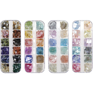 Hot Sale Colorful 12 Grids Easy Apply 3D Irregular Mermaid Nail <b>Sequins</b> Abalone Sea Shell Flakes for UV Gel Nail <b>Art</b> - Product Image 5