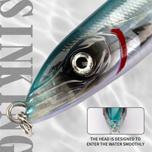 Hunthouse Prezzo all'ingrosso di fabbrica Esche artificiali da pesca a matita 62mm 80mm, Jerkbait affondanti in plastica rigida - Product Image 4