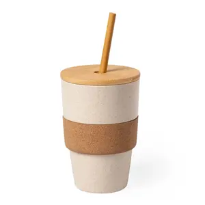 Bicchiere con Coperchio in Bambù - Product Image 1