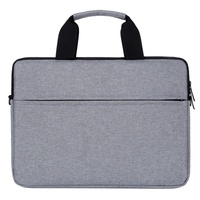 Sac pour ordinateur portable personnalisé à la mode avec logo, couleur unie, pour réunions d'affaires, portable, étanche, avec fermeture éclair, sac pour ordinateur portable