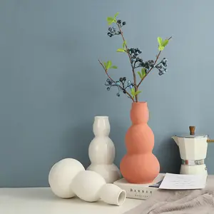 Скандинавская керамическая ваза в форме кишечника, горшок для растений, домашний декор, Цветочная композиция для сада, гостиной, офиса, настольное украшение, ремесло