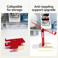 Support de téléphone universel créatif OEM accepté, en acrylique épais, double rotule, réglable et pliable, pour utilisation sur bureau