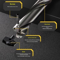 Foret couronne SERTAN 8 9 9 mm, foret à trous profonds ultra-résistant, porte-outil de forage rotatif, lame à tête rotative, foret rapide CNC
