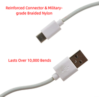 Usine OEM 100W 5A Charge Rapide USB C Câble USB3.1 Type C Cordon De Synchronisation De Données pour Téléphone Tablette Ordinateur Portable Tressé Nylon