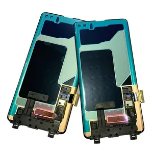 Digitizer Sentuh Tampilan SM-G975F/DS, LCD Asli untuk SAMSUNG Galaxy S10 Plus