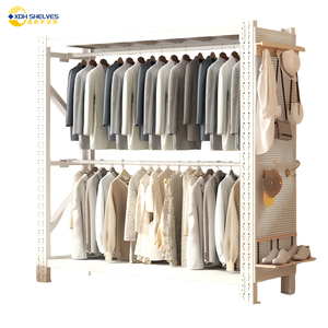 Industriële Kledingrek Magazijn Kleding Rekken Voor Kledingopslag Eenvoudige Vloerstaande Hangende Hengel Rekken - Product Image 1