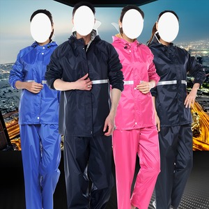 Hot Selling Unisex Motorcycle &amp; Hiking Rain Suit Waterproof Windproof Breathable <strong>PVC</strong> Coated with Hood - Product Image 1
