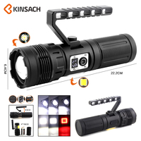 Lampe torche tactique puissante en alliage d'aluminium LED de type C 50W pour le camping et la chasse en plein air, vente en gros