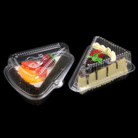 Effacer Eco Jetable En Plastique Triangle Pâtisserie Fromage Sucré Boîte Emballage Alimentaire Individuel pour Gâteau Vernissage Gaufrage Caractéristiques