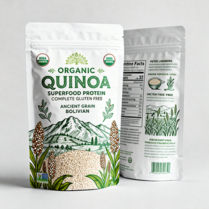 Sacchetto Stand-up con Cerniera in Mylar Certificato BRCS, Logo Personalizzato, Materiali Soft Touch, Opaco, per Alimenti Biologici e Proteine in Polvere - Product Image 1