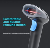 Escáner de Códigos de Barras NORGEE QR 1D/2D Inalámbrico USB Portátil para Supermercado con Sensor CMOS y Velocidad de Escaneo de 2.5ms