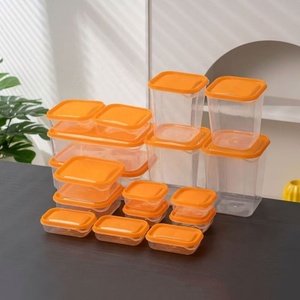 थोक 17 pcs/सेट पारदर्शी रसोई खाद्य कंटेनर रेफ्रिजरेटर आयोजक नट फल भंडारण बॉक्स जार - Product Image 3