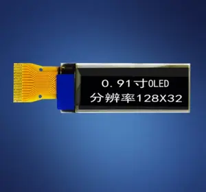 0.91 "OLED display module 128x32 pixels wit/blauw 14pin I2C IIC interface SSD1306 driver UG-2832HSWEG02 0.91 inch Oled-scherm