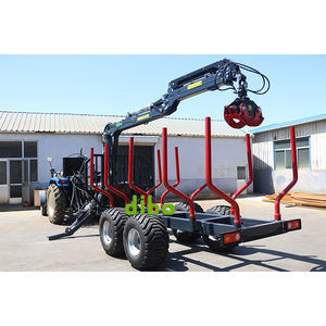 TUV CE approuvé forêt <span class=keywords><strong>bois</strong></span> Transport <span class=keywords><strong>tracteur</strong></span> monté 4WD Wagon journal bûcheron transporteur remorques transitaire avec grappin chargeur grue - Product Image 2