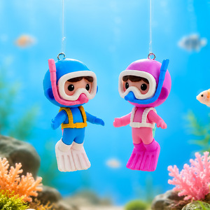 Decorazioni per <span class=keywords><strong>acquario</strong></span>, statuette creative di una <span class=keywords><strong>coppia</strong></span> di pescatori, graziosi ornamenti per decorare l'<span class=keywords><strong>acquario</strong></span>. - Product Image 2