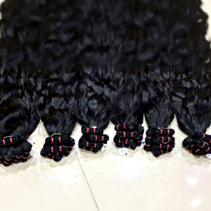 ขายส่งผมต่อแท้คุณภาพสูง Sreelakshmi Impex รุ่น 12A ขนาด 10 นิ้ว 100% Virgin Cuticle Aligned  100% Natural Wave - Product Image 1