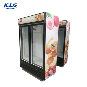 Supermarket Display <b>Refrigerator</b> and Freezer Vertical Glass Door Fridge With Auto Air Cooling Fan Vertical Glass Door Fridge - Product Image 3