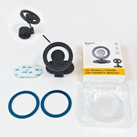 Support magnétique pour téléphone de voiture, réglable à 360°, fixation magnétique pour surfaces de tableau de bord incurvées ou plates, support flexible pour bureau, compatible 17 16 Pro, étanche