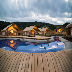 Venta directa de fábrica, tienda de campaña de lujo Glamping Safari House Resort, tienda de lona de verano con capas de un solo piso para tiendas de campaña - Product Image 6