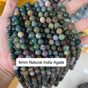 Bestone Loose Round Natural Polished Gemstone Stone <strong>Beads</strong> Indian <strong>Agate</strong> <strong>Beads</strong> for Jewelry Making - Product Image 3