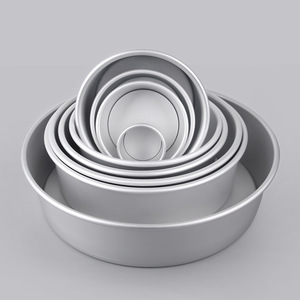 Molde redondo para pasteles de aleación de aluminio de 0.8 mm de grosor, anodizado, antiadherente, para hacer mousse y pastel chiffon. - Product Image 2