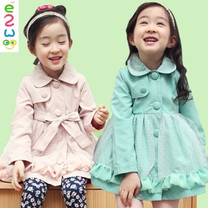 เสื้อโค้ทเดรสกันหนาวสีพื้นหวานๆ สำหรับเด็กผู้หญิง จากประเทศจีน - Product Image 1