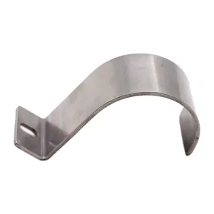 Custom Sheet metal Fabrication Stainless Bracket Clamp Round Pipe Strap 304 Stainless Steel Rigid Pipe Strap Clamp