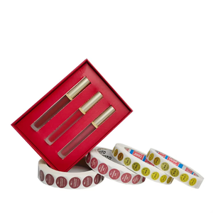 Tùy Chỉnh Lip Gloss Dot Nhãn Tư Nhân Mỹ Phẩm Khuyến Mãi Và Bao Bì Trên Cuộn Beaut Sản Phẩm Nhãn Bền - Product Image 1