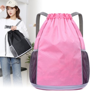 Personalized Custom Cinch Draw String Bag Bulk Lightweight Sports Gym Polyester Nylon <b>Drawstring</b> Backpack Bag with Printed Logo - Product Image 4