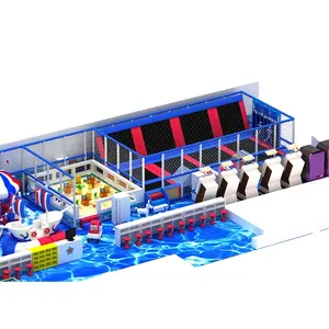 구내 공원을위한 바다 테마 소프트 플레이 파크 트램폴린 실내 어린이 놀이 도구