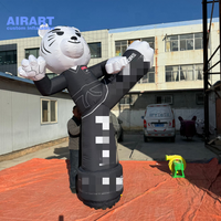 Mascotte gonflable tigre de Taekwondo pour promotion commerciale de salle de boxe, ballon publicitaire gonflable tigre arts martiaux