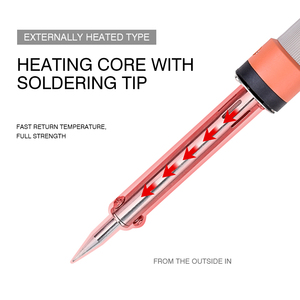 <span class=keywords><strong>Fer</strong></span> à <span class=keywords><strong>souder</strong></span> à chauffage rapide à base tactile 40W 12V, pinces en forme de queue de poisson, chauffe en 60 secondes, plage de température 200-480°C pour carte de circuit imprimé - Product Image 3