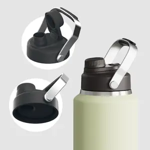 Hot 64oz 2 In 1 Durable Stainless Steel Water Bottle With Food Container Feeder For Pets Insulated Travel Gallon Bottle