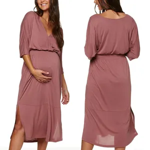 New Coming ISO Certificate Fast Delivery Midi Casual Maternity Dresses Cotton Manufacturer in China