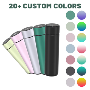 Insulated <b>Smart</b> LED Cups with Temperature Display Portable Anime/Retro/Romance Themes Custom Logo Color Business Gift for Events - Product Image 4