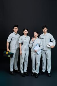 ชุดเครื่องแต่งกายเพื่อความปลอดภัยของผู้หญิง Fmf ชุดทำงานแขนสั้นสีเทาและสีกรมท่าจากเวียดนาม - Product Image 5